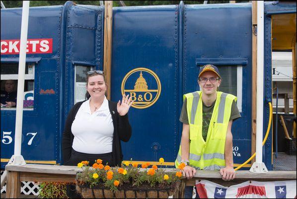 Recent Trip to Potomac Eagle Senic Railroad - future Conductor on the right... Good luck Carter!!