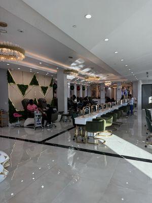 Modern open nail salon