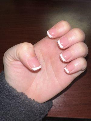 Gel builder short French nails