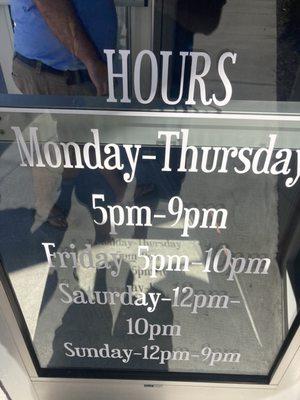 Store hours