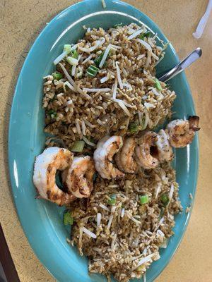 Shrimp Fried Rice and Grilled Shrimp