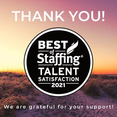 Voted 2021 Best of Staffing!