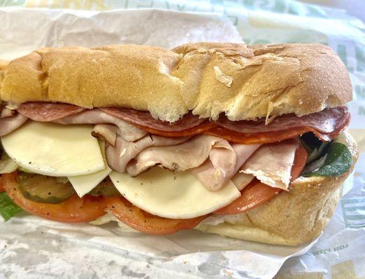 #4 Supreme Meats; Black Forest ham, Genoa salami, pepperoni and our NEW capicola on Italian bread w 2X provolone cheese.