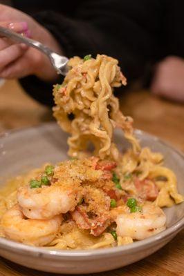 shrimp and lobster carbonara