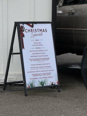 Christmas menu