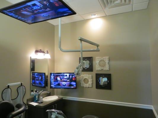 Watch TV while you get your teeth cleaned!