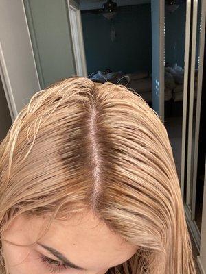 Uneven very blotchy, no shadow root