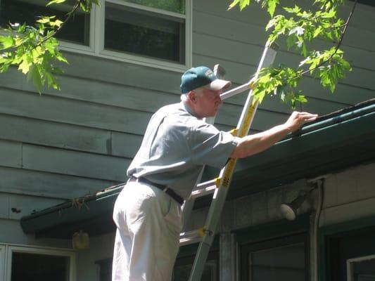 Looking at drip edge and shingles