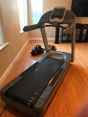 New belt installed on a Precor Experience Series treadmill. ‍