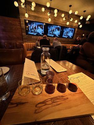 Barrel wine flight