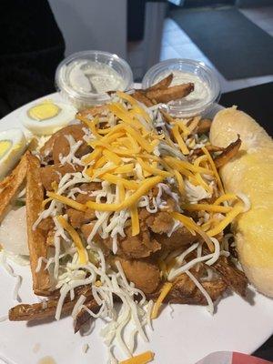 Fried Chicken Salad...ohhh those fries look scrumptious