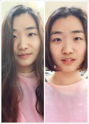 Before/ After can freely change my hair styles Lol!