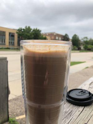 Doesn't want to be summer - so went with a giant hot latte.