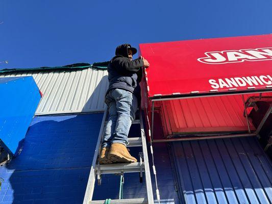 sign installation