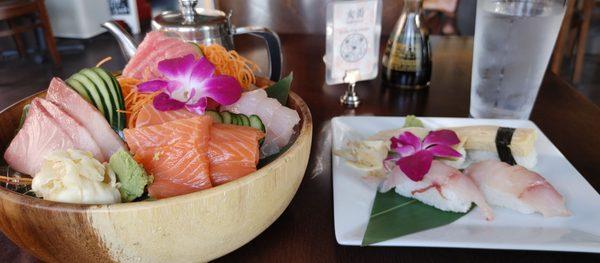 Sashimi and the special for the day as Nigiri...