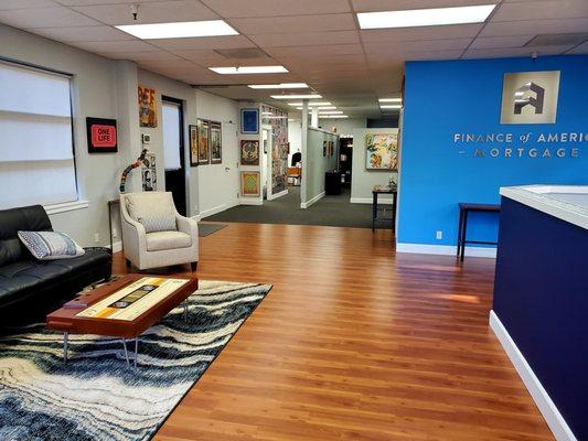 Doesn't that look inviting? Come on into our downtown art gallery/mortgage office