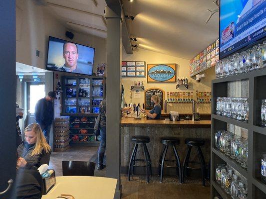 Inside bar and order counter.