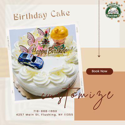 Book your customized birthday cake for the one you love!