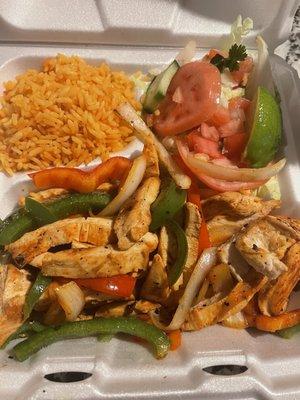 Chicken fajitas