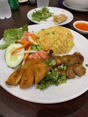 Fried rice with grilled chicken