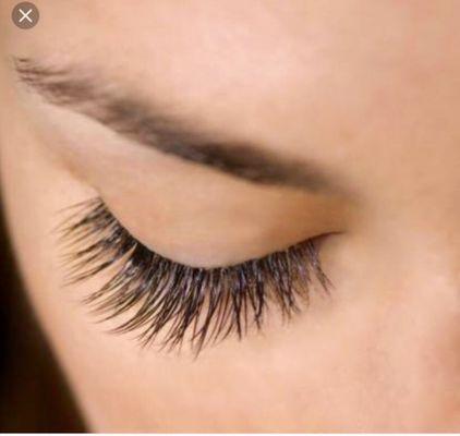 Minks eyelashes extensions full set