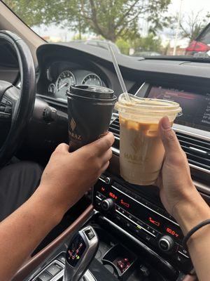 Hot salted caramel latte & ice caramel macchiato