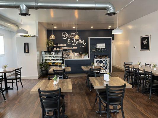 Dining room and coffee/ baked goods bar