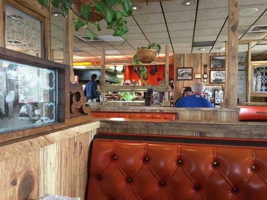 Salad and pizza buffet area