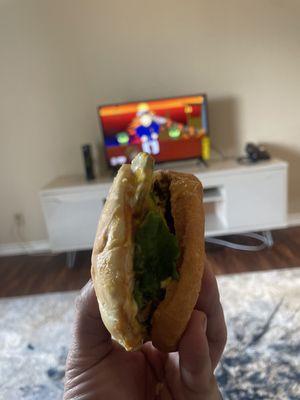 5.9 rating burger. South Park in the back.