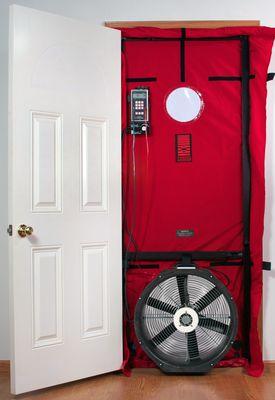 Blower Door Test for Air-Leak House