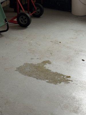 Residual oil from oil change