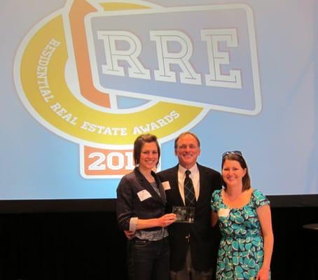 Gary Gentry receiving the Austin Business Journal Residential Real Estate Award for the 13th year in a row.