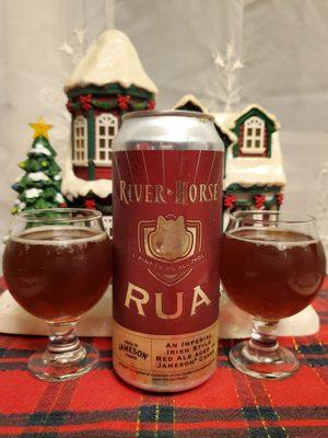 RUA: red ale aged in Jameson Casks! 9.8%. One of my favorite beers!