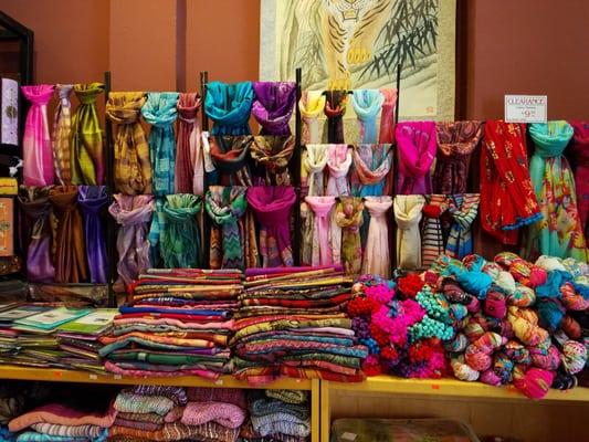 Oh the vibrant colors of these scarfs!!! Each one sells for $9.95