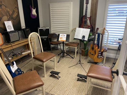 Guitar teaching room