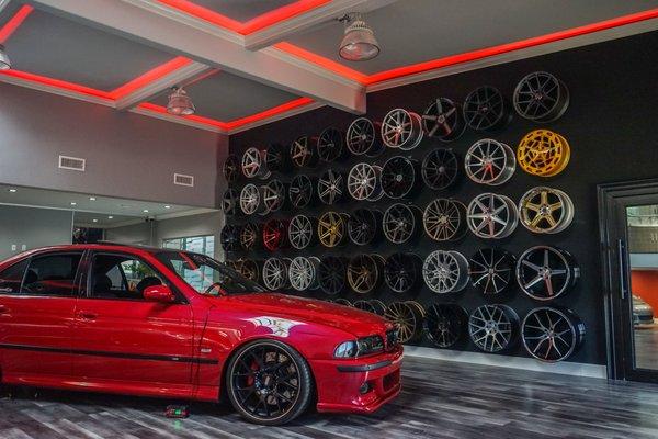 Wall of wheels