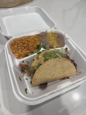 Two asada taco plate