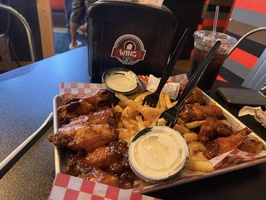 wings and fries