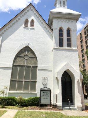 First Congressional Church built 1895, northwest corner Whitefield Square.