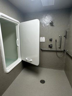 Deluxe float suite with private shower.