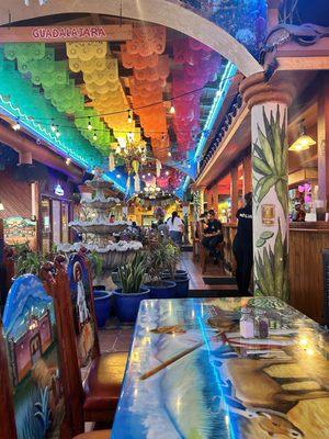 Interior of restaurant