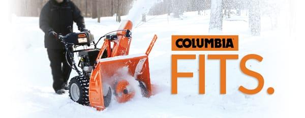 Well offer top brand Columbia snow blowers.