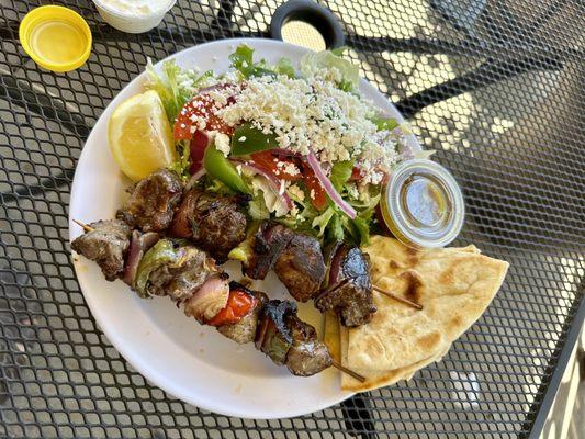 Beef Souvlaki Plate