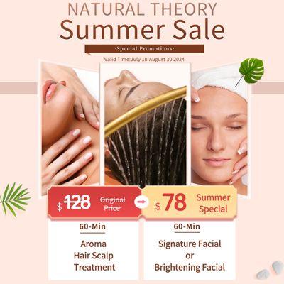 Summer Sale
60-Min Aroma Hair Scalp Treatment $78
From Now to August 30 2024