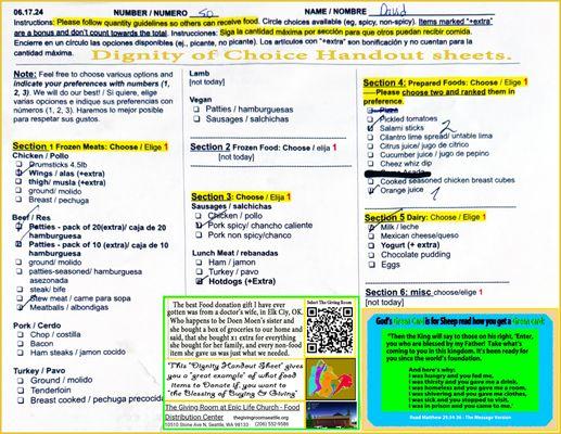 Example Dignity of Choice Handout sheet *Donation information added by Certifier of Green Cards