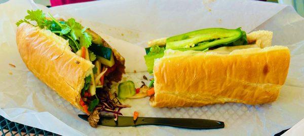 beef Banh Mi (extra beef) (tender like filet)