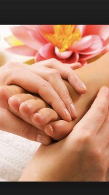 Foot reflexology massage