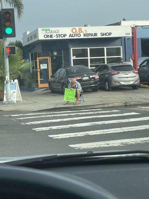 People protesting the poor service