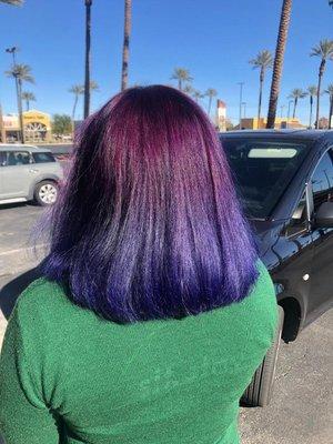 We love making a clients beauty dream come true like this amazing color.