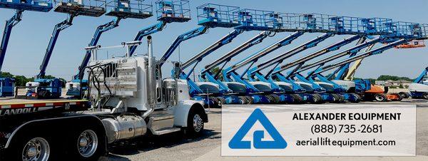 NEED A LIFT? 
 We've got you covered at Alexander Equipment.